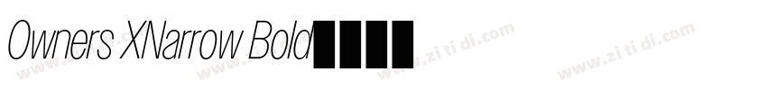 Owners XNarrow Bold字体转换